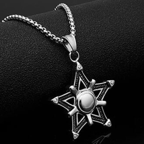 ❤️Fashion anime Pentagram Shape Necklace, N90201P121 - Picture 4 of 10
